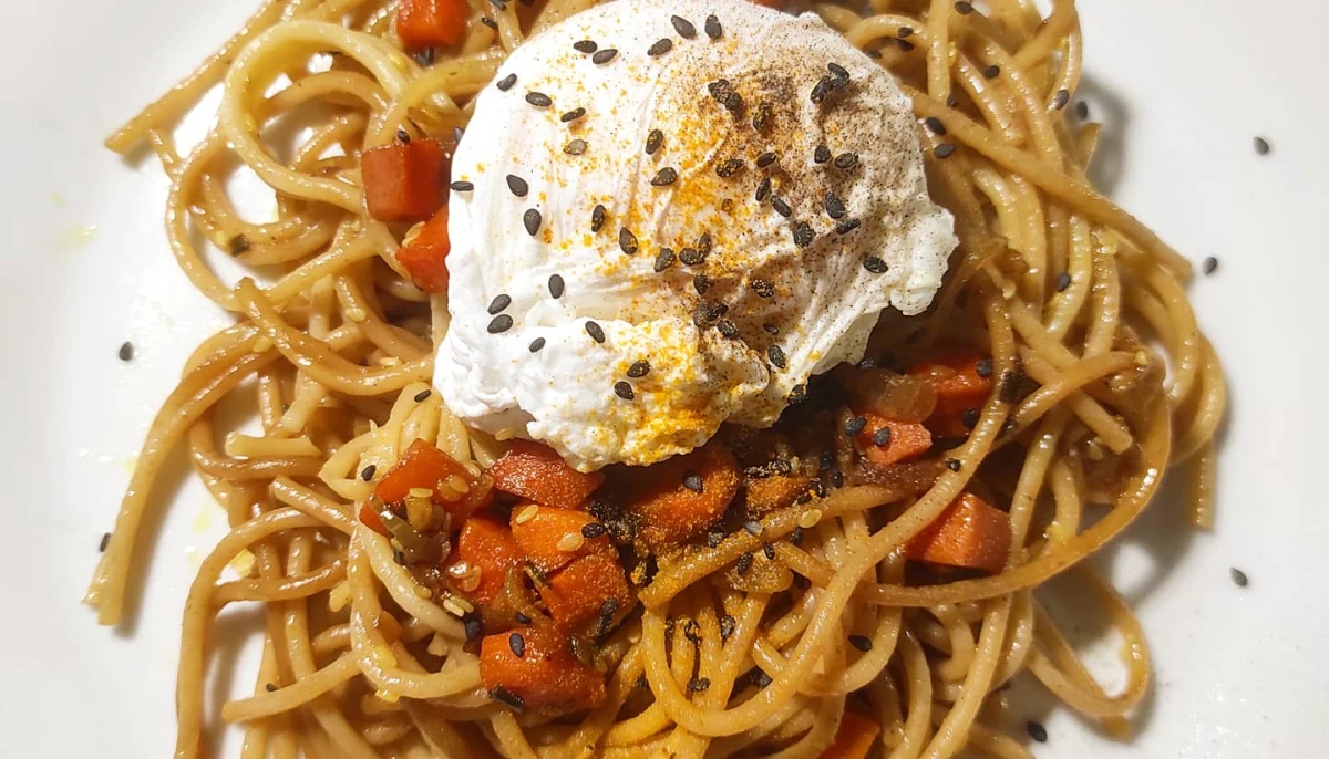 Spaghetti carottes soja