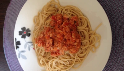 Spaghetti thon et tomate