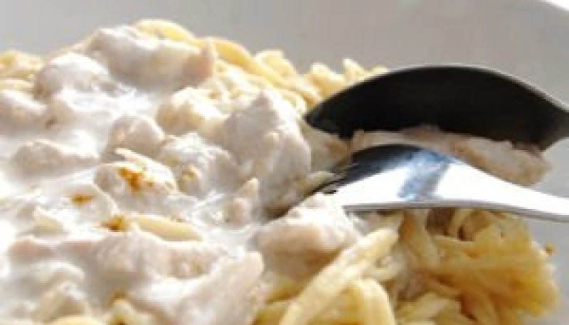 Spaghettis au poulet crémeux