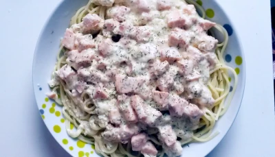 Spaghettis au saumon