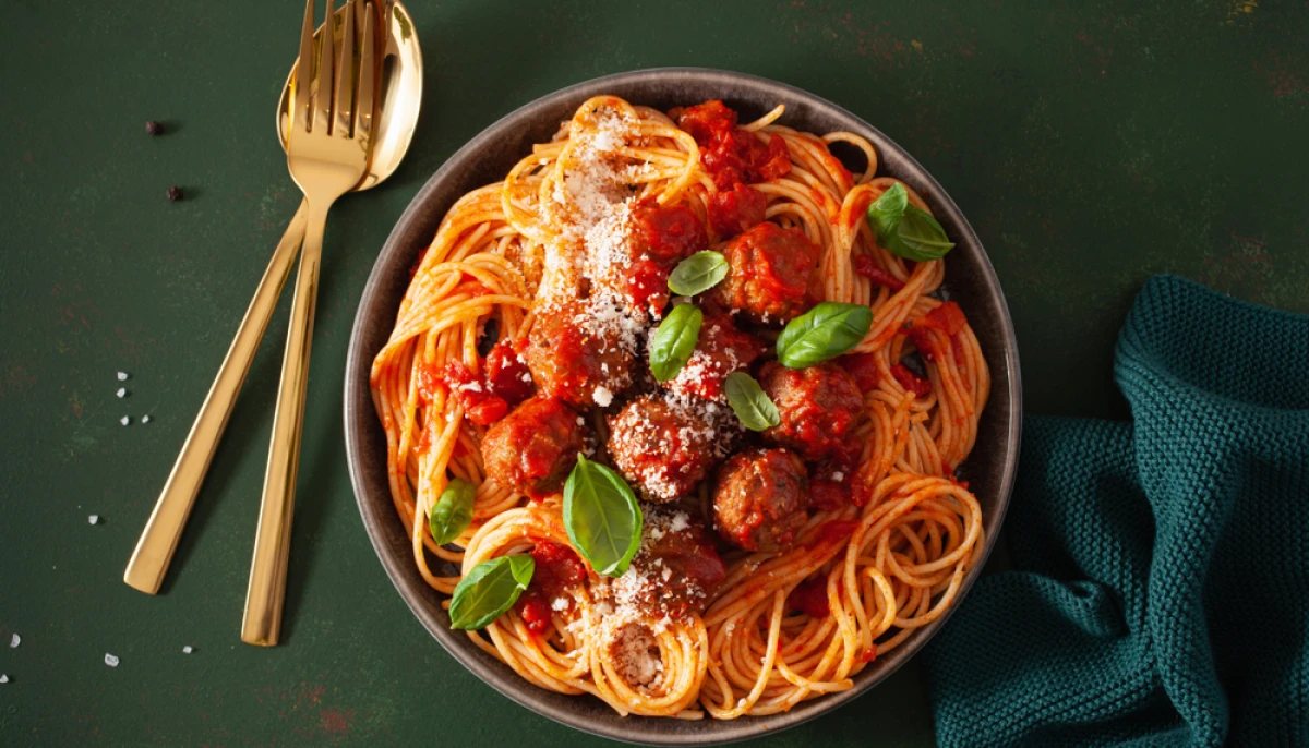 Spaghettis aux boulettes de viande