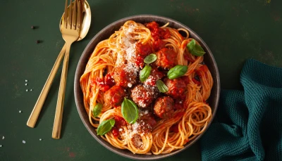 Spaghettis aux boulettes de viande