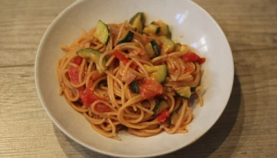 Spaghettis aux courgettes