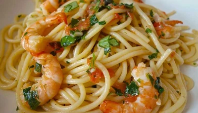 Spaghettis Crevettes