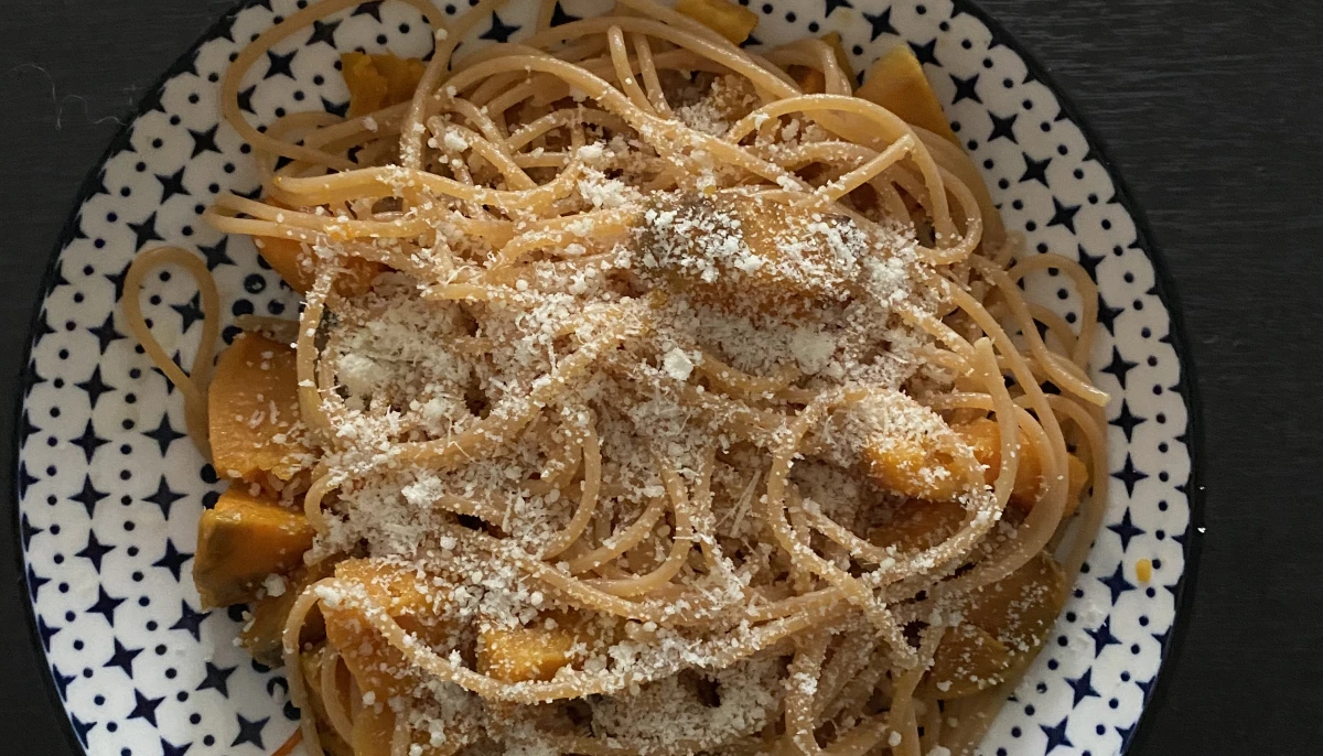Spaghettis de lentilles corail aux patates douces