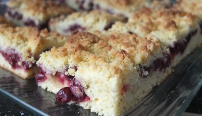 Streusel aux cerises