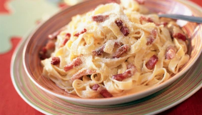 Tagliatelles à la carbonara