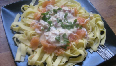 Tagliatelles au saumon