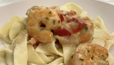 Tagliatelles aux crevettes