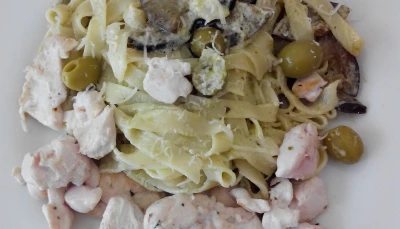 Tagliatelles Poulet Aubergines