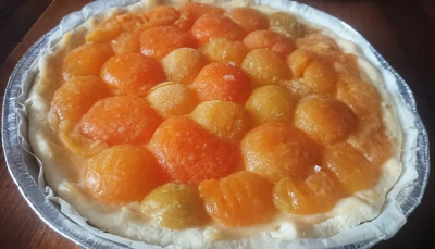 Tarte à l'abricot et crème pâtissière
