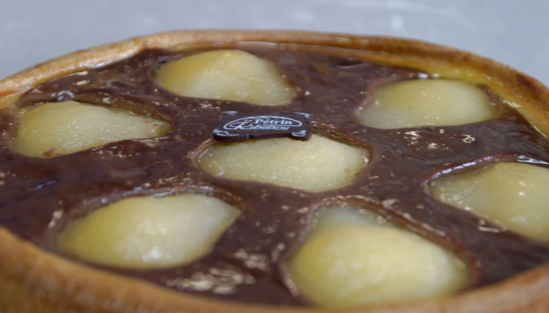 Tarte amandine aux poires et chocolat