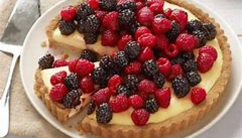 Tarte au chocolat blanc et fruits rouges