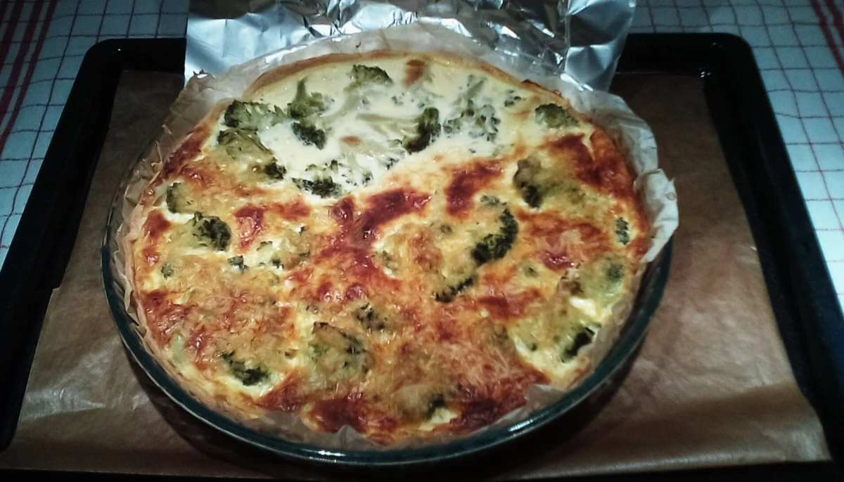 Tarte aux brocolis et saumon