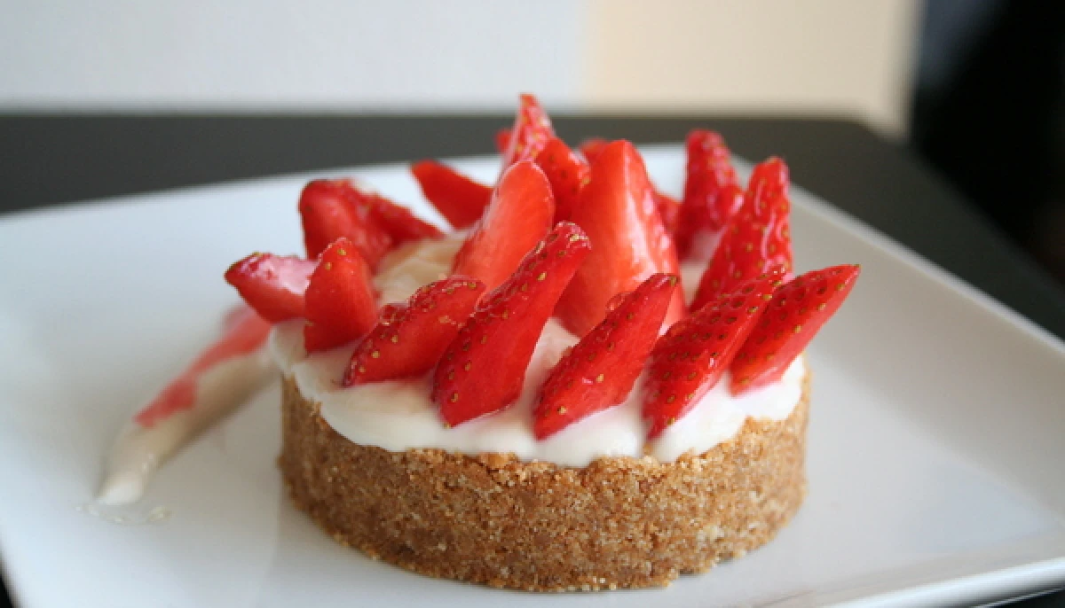 Tarte aux fraises légère et sans four