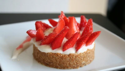 Tarte aux fraises légère et sans four