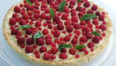 Tarte aux Framboises et aux Groseilles
