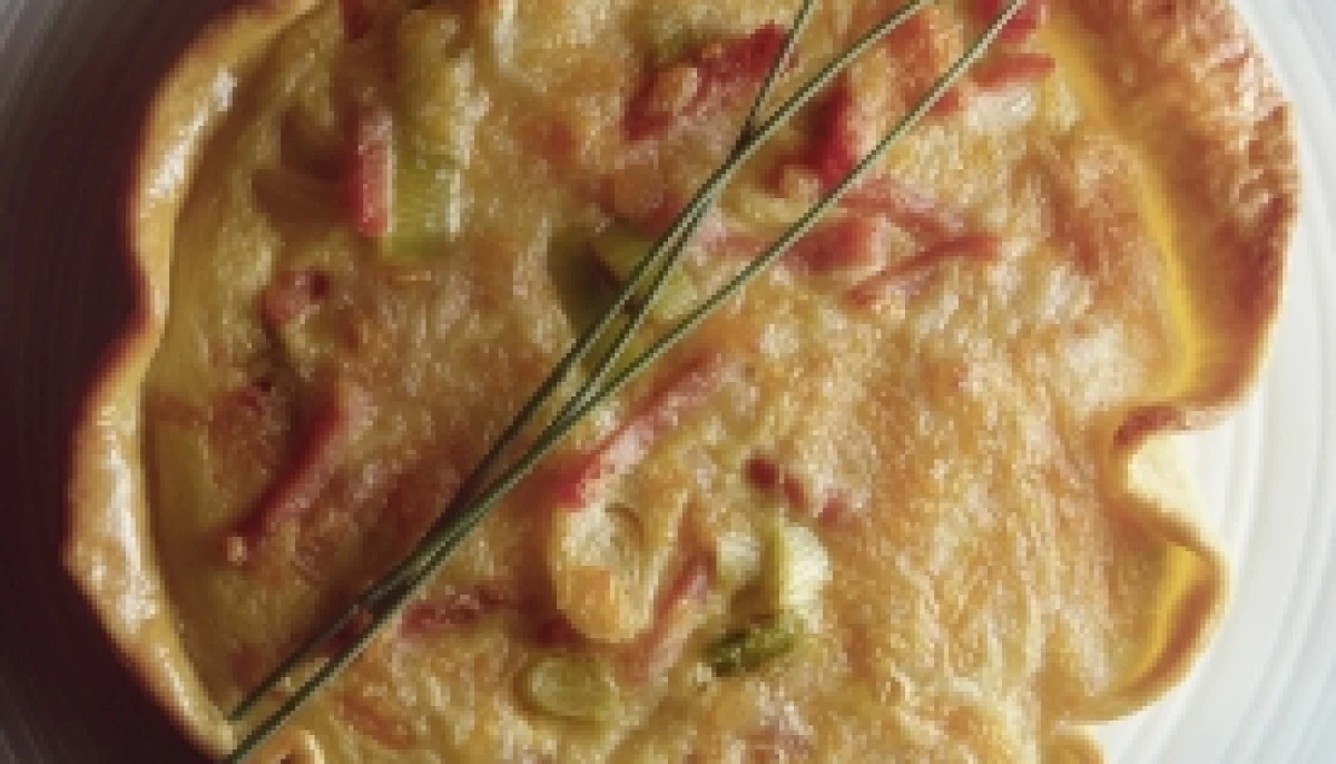 Tarte aux oignons et reblochon moutardée
