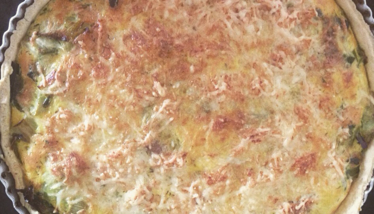 Tarte aux poireaux et au saumon