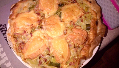 Tarte aux poireaux/oignons/lardons/maroilles