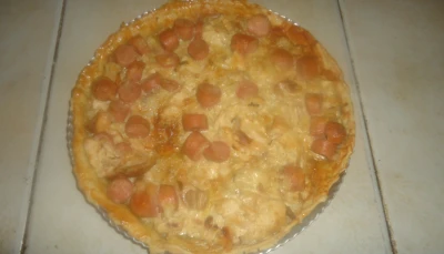 Tarte aux saucisses de poulet