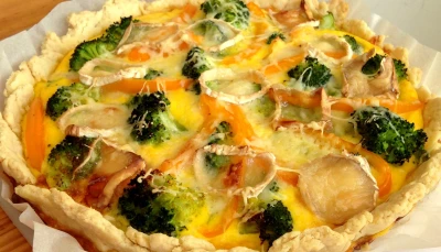 Tarte brocolis-chèvre