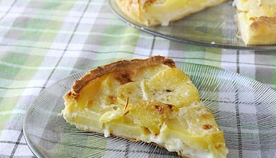 Tarte cancoillotte et pommes de terre