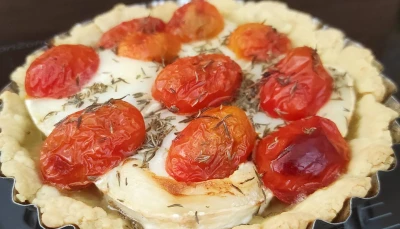 Tarte chèvre tomates cerises