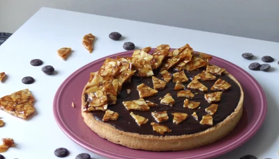 Tarte chocolat nougatine