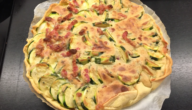 Tarte courgette roquefort