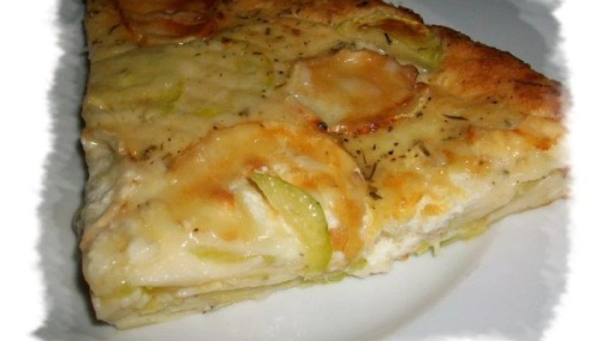 Tarte courgettes et chèvre sans pâte