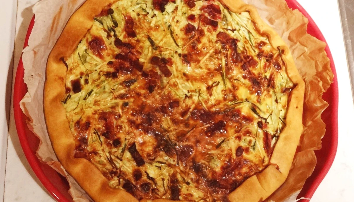 Tarte courgettes lardons super facile