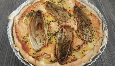 Tarte endives/pommes de terre/camembert