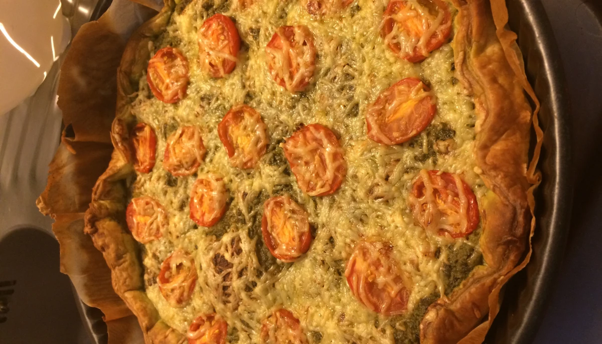 Tarte Pesto, tomates