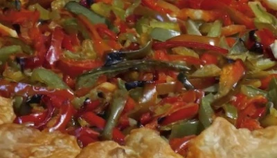 Tarte poivrons chorizo