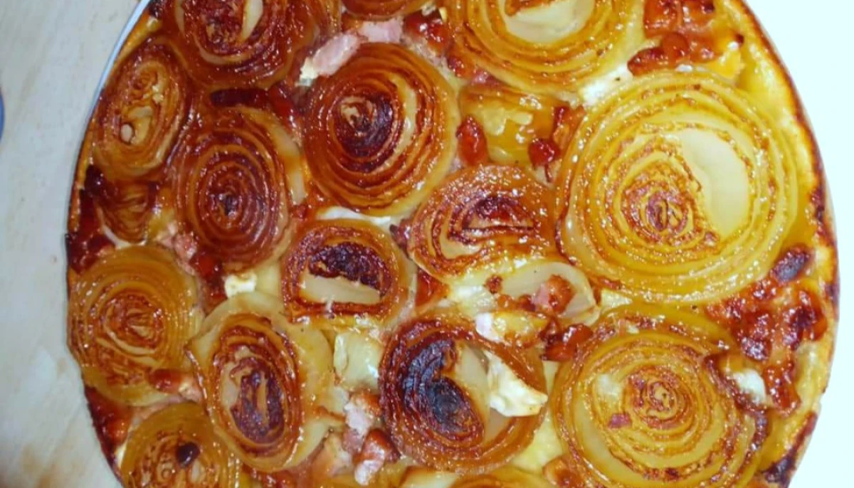 Tarte tatin chèvre oignons