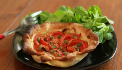 Tarte tomate-basilic (vegan)