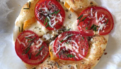 Tartelettes tomates-vieux pané