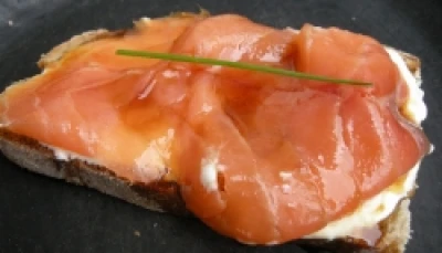 Tartine au saumon