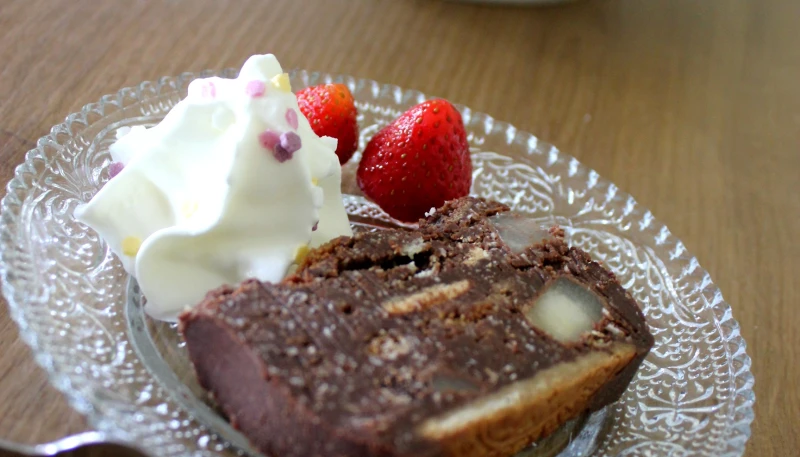 Terrine aux galettes St Michel, poires et chocolat