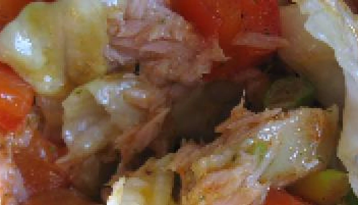 thon à la tomate et aux poivrons