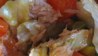 thon à la tomate et aux poivrons