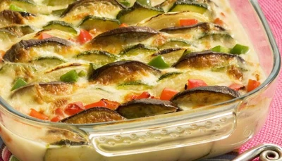 Tian d'aubergines au basilic