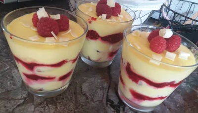 Tiramisu chocolat blanc et framboises