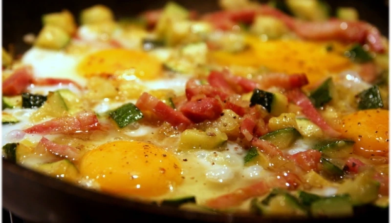 Tomates courgettes oeufs rapide