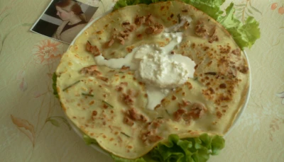 Tortilla au thon et au chèvre