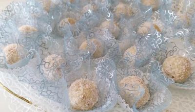 Truffes chocolat, coco /pralin