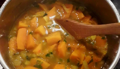 Velouté au potimarron et au curry