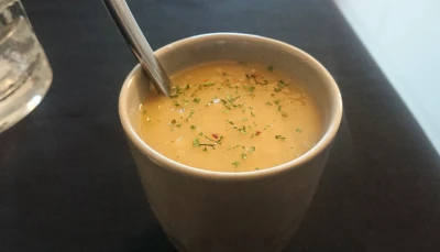 Velouté aux 4 légumes et sa note de coco