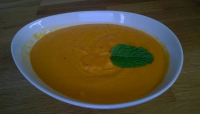 Velouté potimarron et vache qui rit